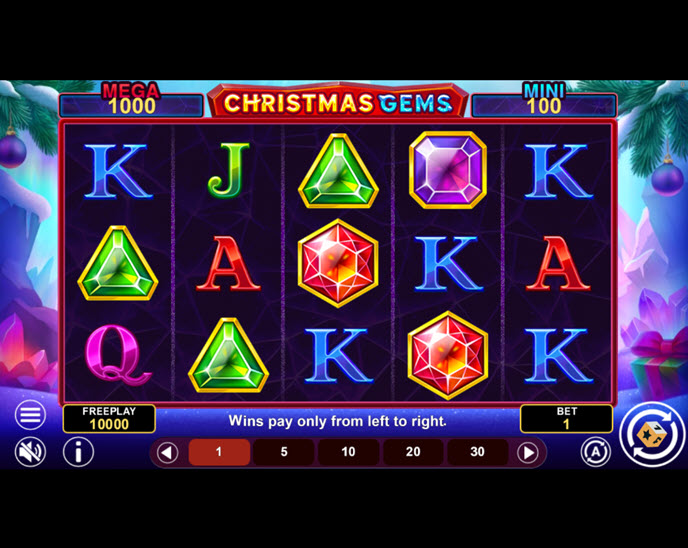 Christmas Gems Hold & Win