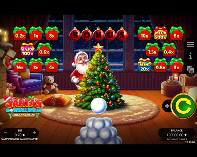 Santas Snowball Smash Instant Win