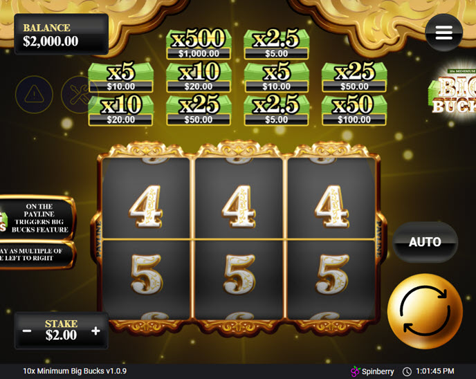 10x Minimum Big Bucks