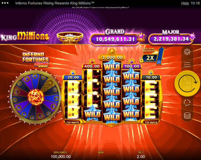 Inferno Fortunes Rising Rewards King Millions