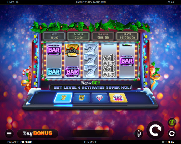 Jingle 7s Hold and Win