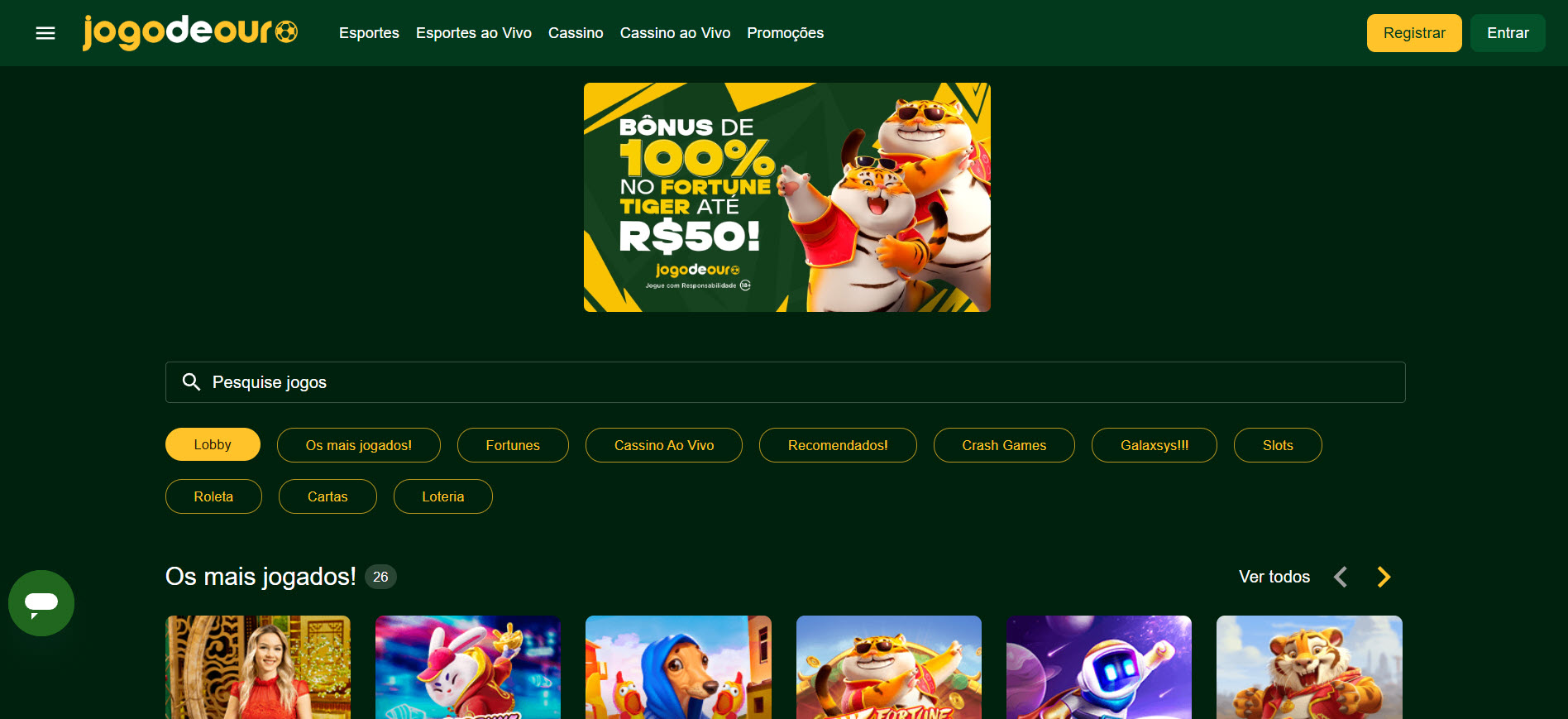 Jogo de Ouro Casino