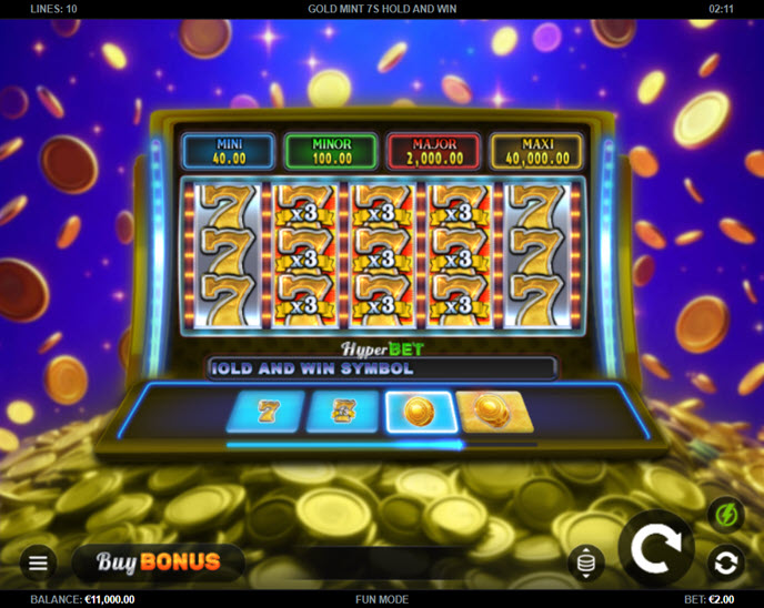 Gold Mint 7s Hold and Win