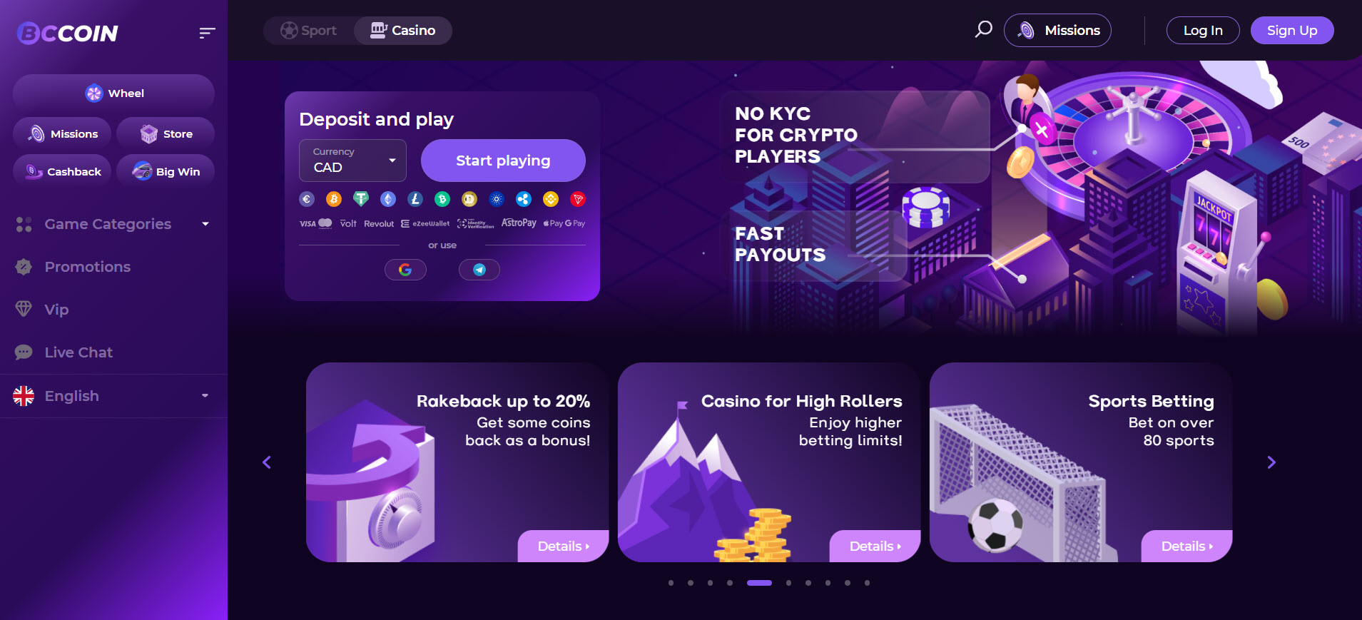 Bccoin Casino