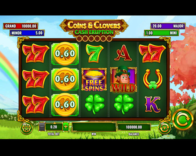Cash Eruption Coins & Clovers
