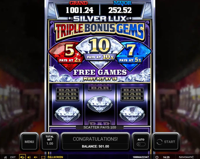 Silver Lux Triple Bonus Gems