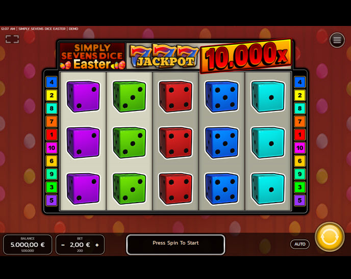 Simply Sevens Dice Easter