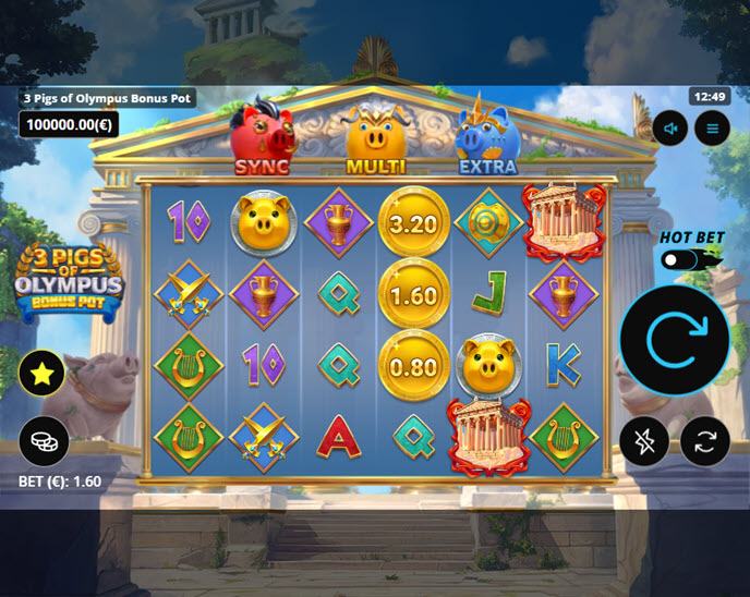 3 Pigs of Olympus Bonus Pot