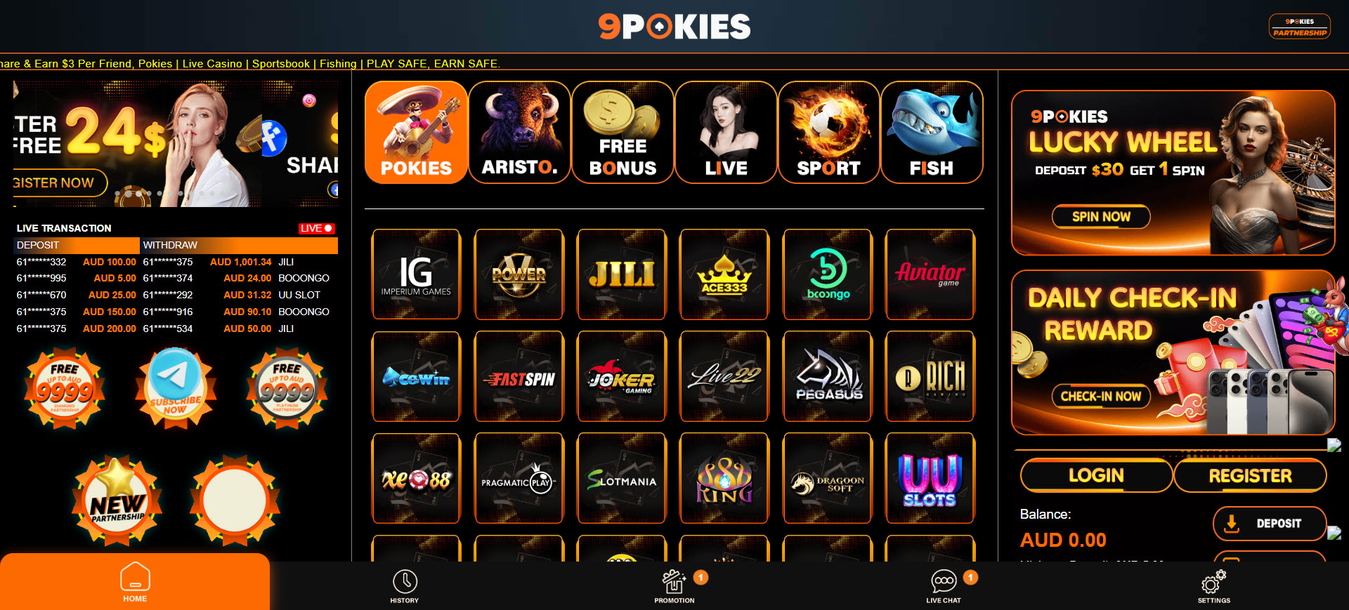 9POKIES Casino