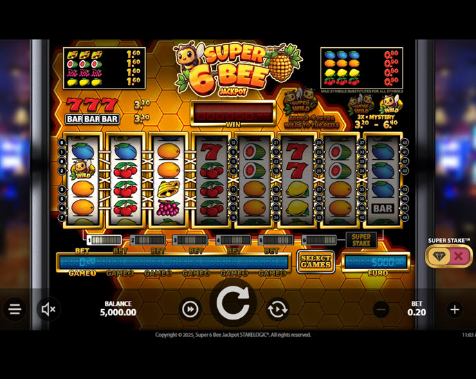 Super 6 Bee Jackpot