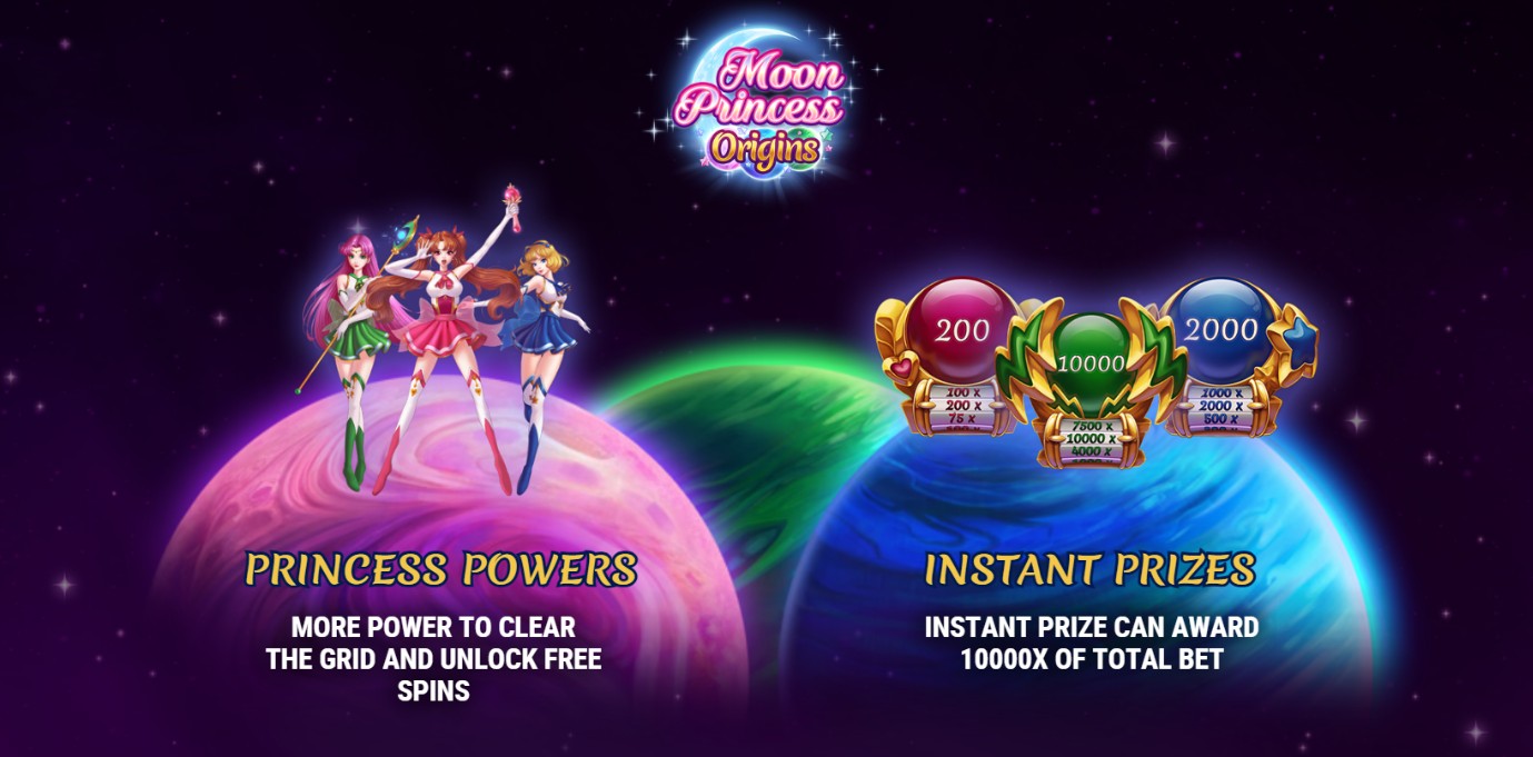 Асаблівасці слота Moon Princess Origins