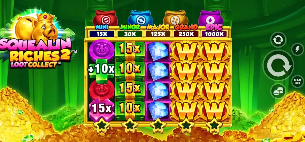 Прызавы функцыянал Squealin Riches 2
