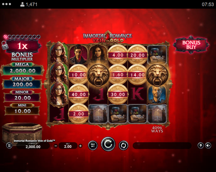 Immortal Romance Vein of Gold