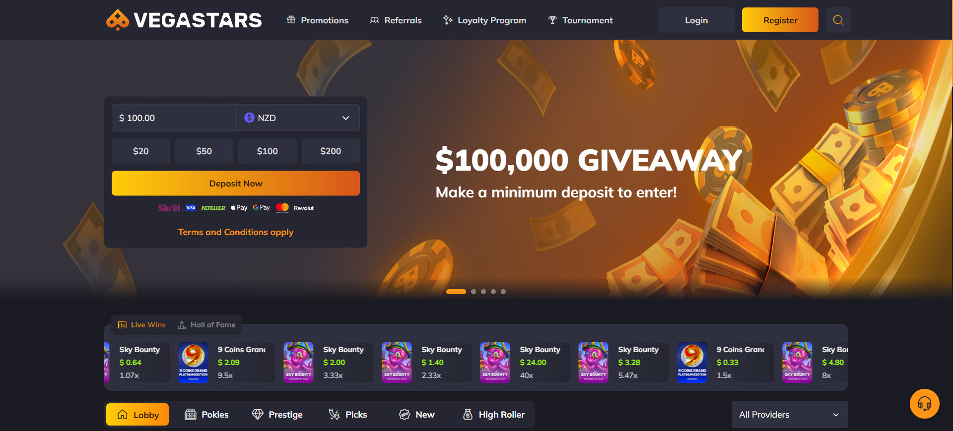 Vegastars Casino