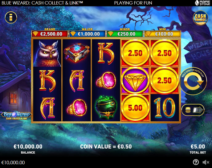 Blue Wizard: Cash Collect & Link