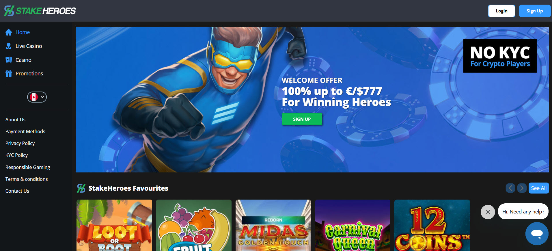 StakeHeroes Casino