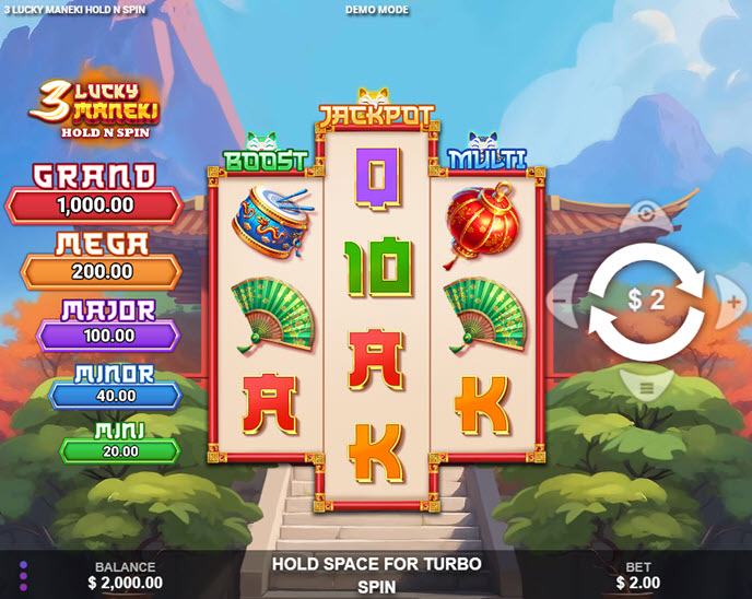 3 Lucky Maneki Hold & Win