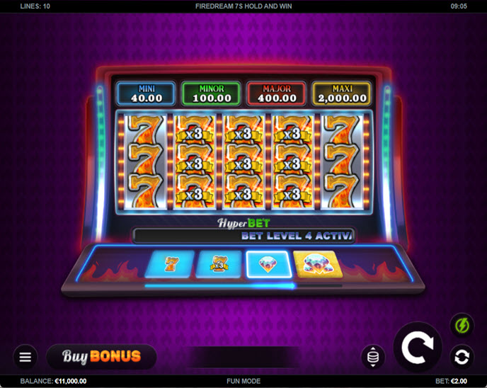 Firedream 7s Hold and Win