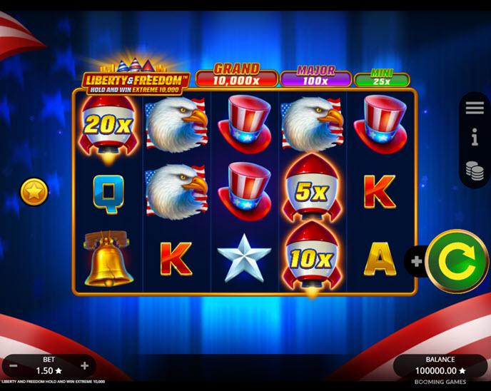 Liberty and Freedom Hold and Win Extreme 10,000