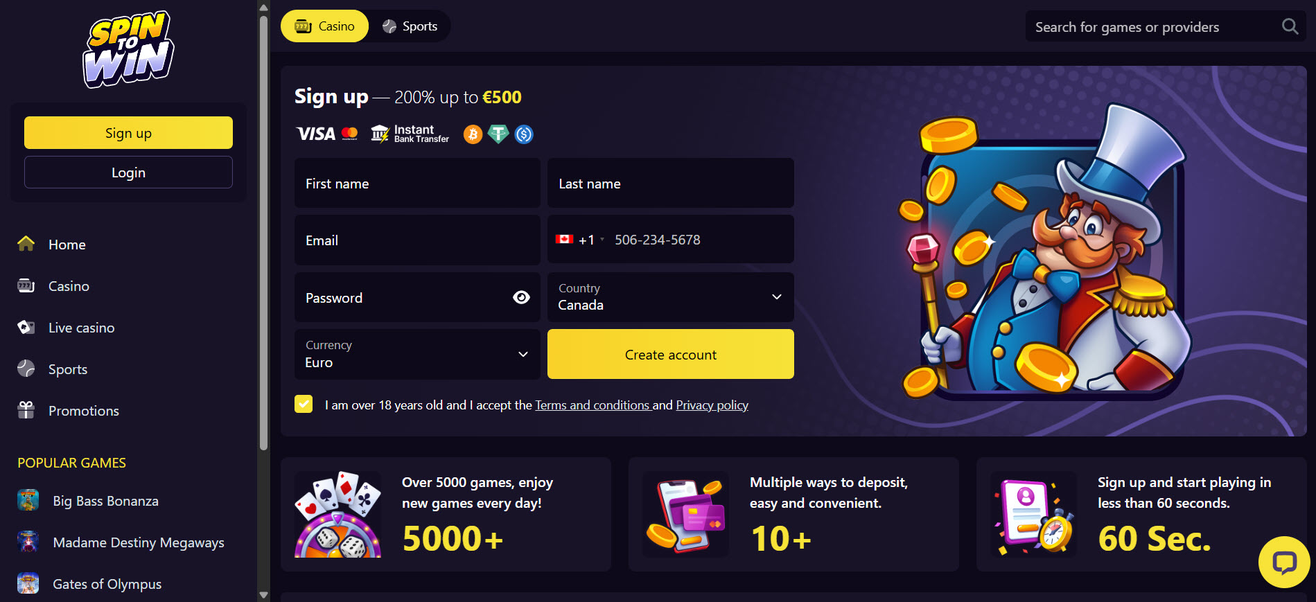 SpinToWin Casino