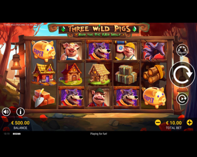 Three Wild Pigs and The Big Bad Wolf