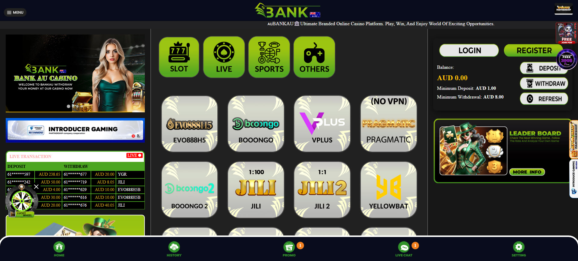 BankAU Casino