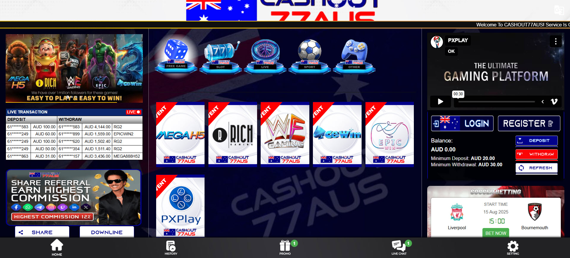 Cashout77aus Casino