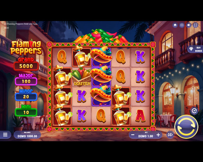 Flaming Peppers Hold and Spin