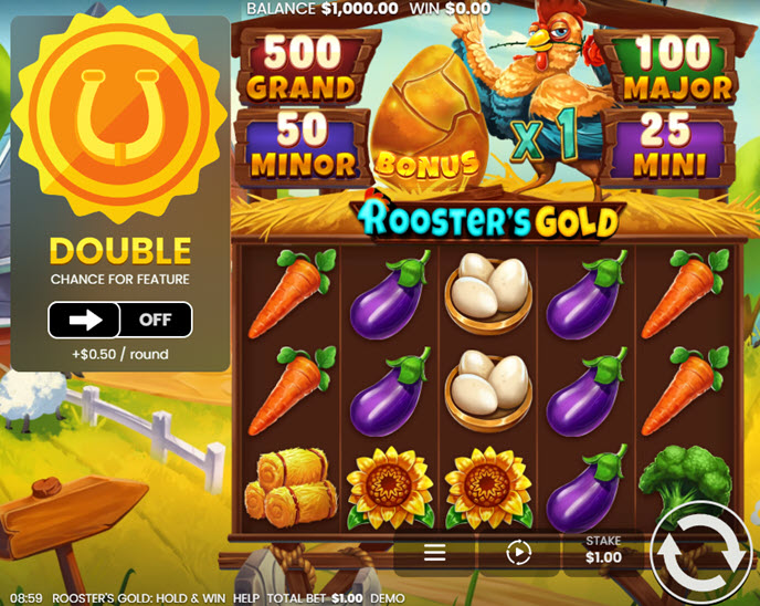 Rooster's Gold: Hold & Win