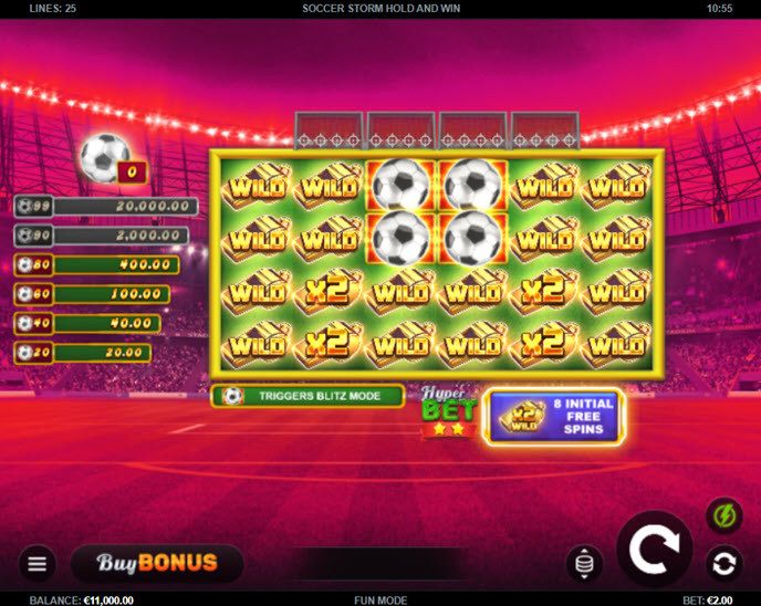 Soccer Storm Hold and Win