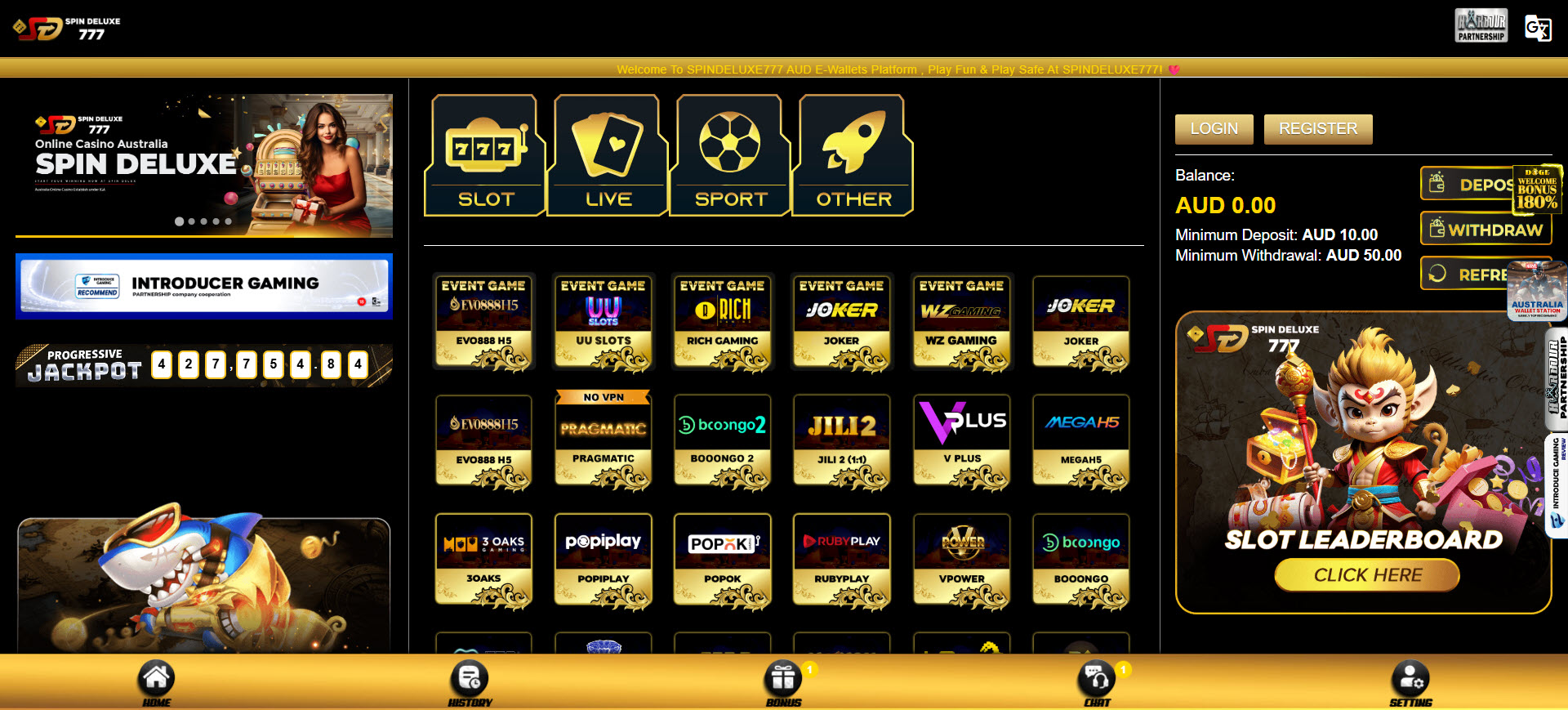 Spindeluxe777 Casino
