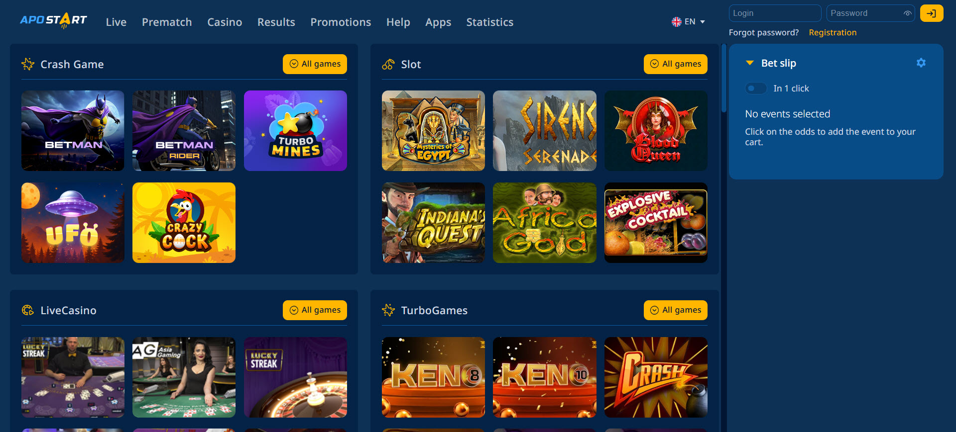 Apostart Casino