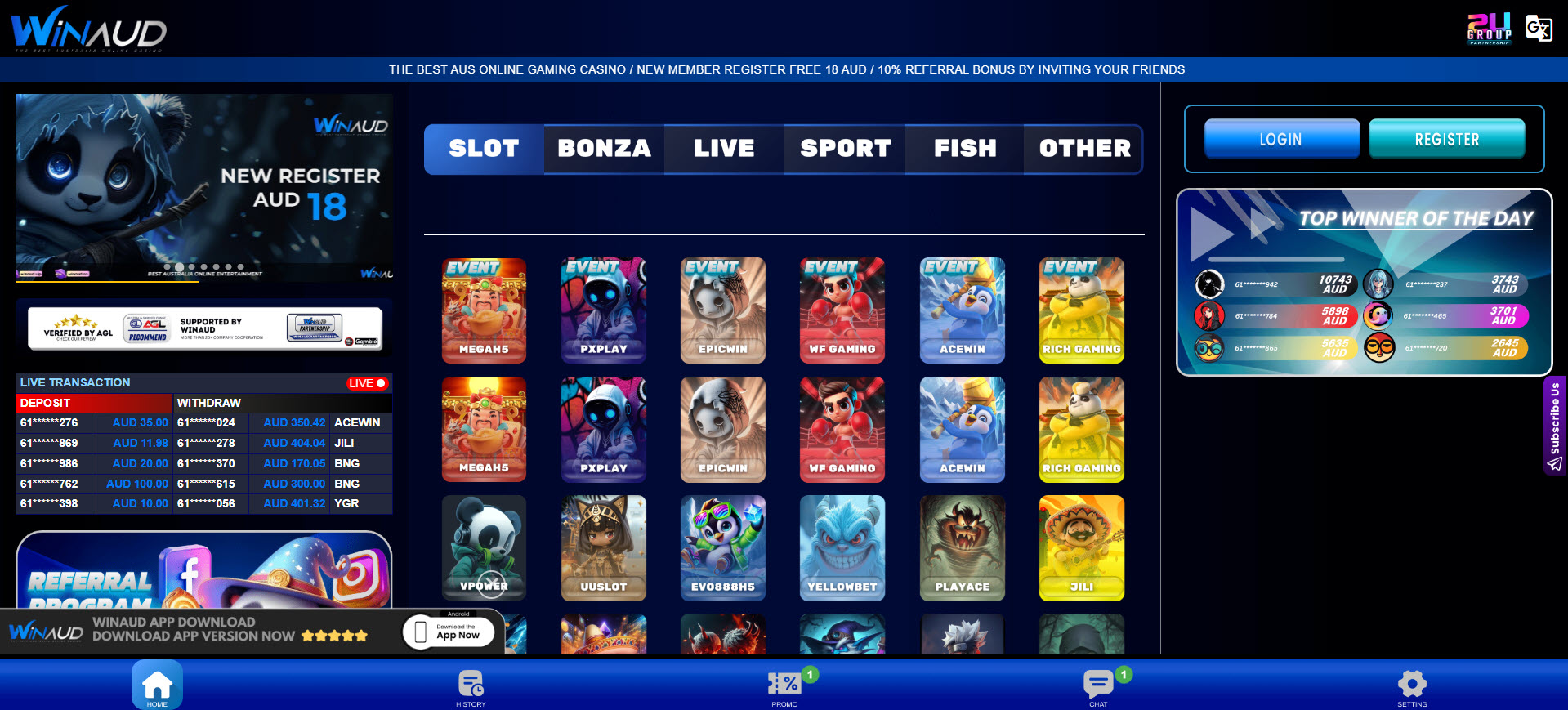 WinAud Casino