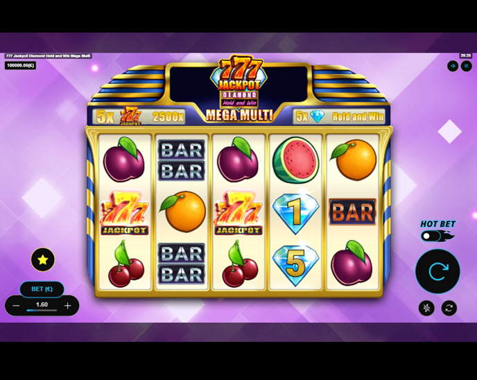 777 Jackpot Diamond Hold and Win Mega Multi