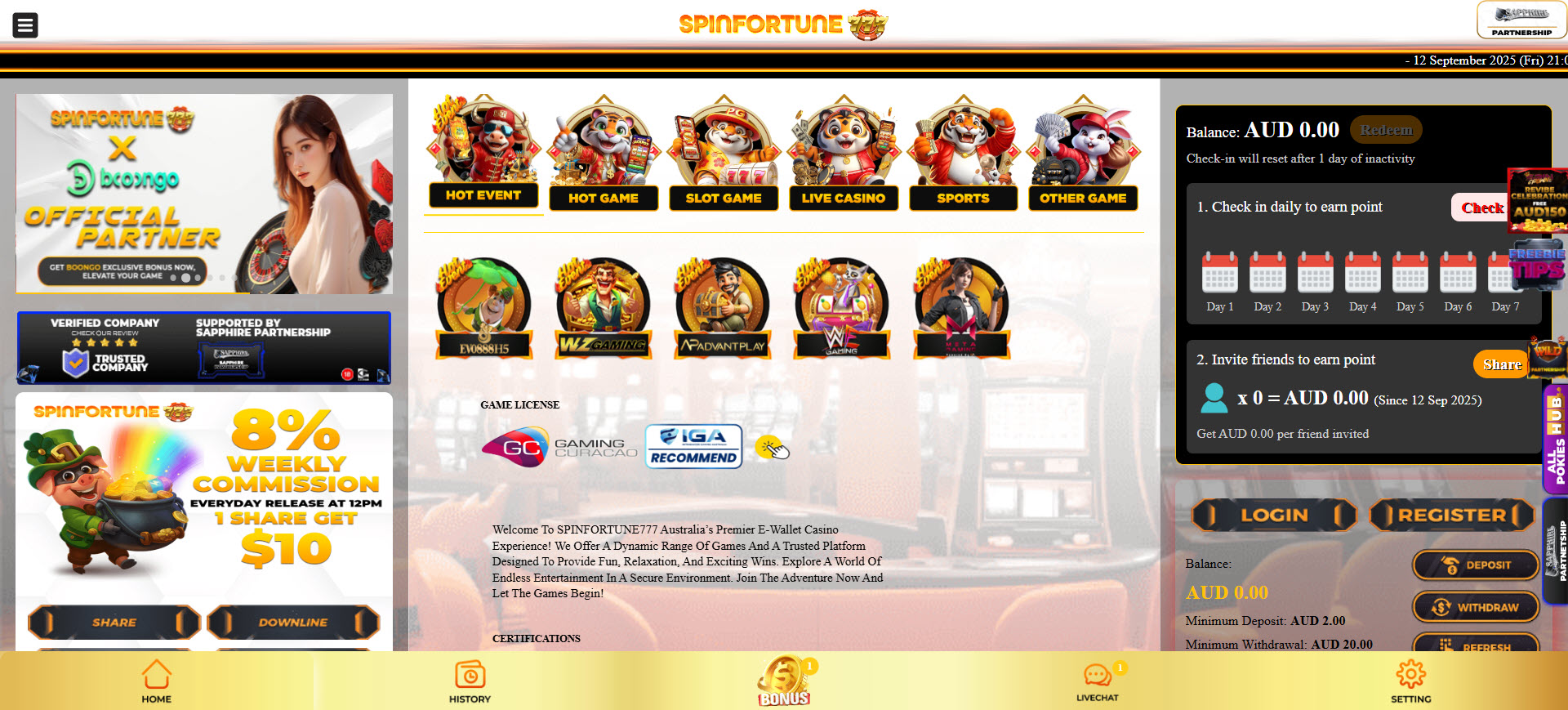 Spinfortune777 Casino