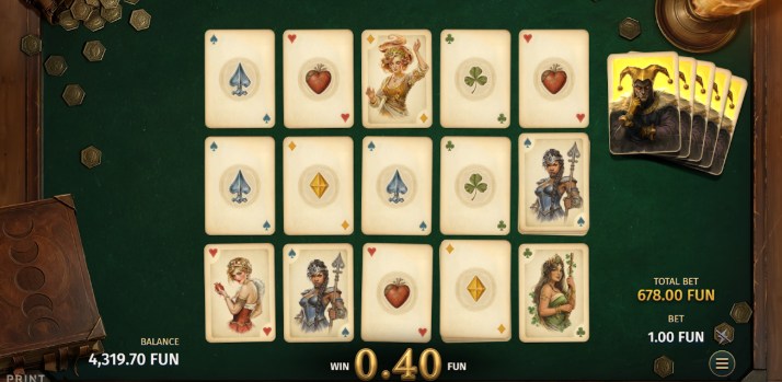Асаблівасці слота Deck of Scurra