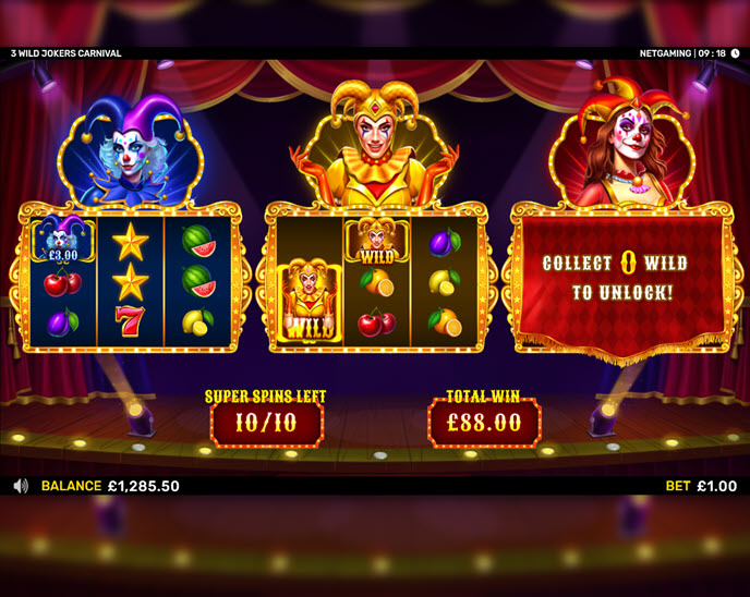 3 Wild Jokers Carnival