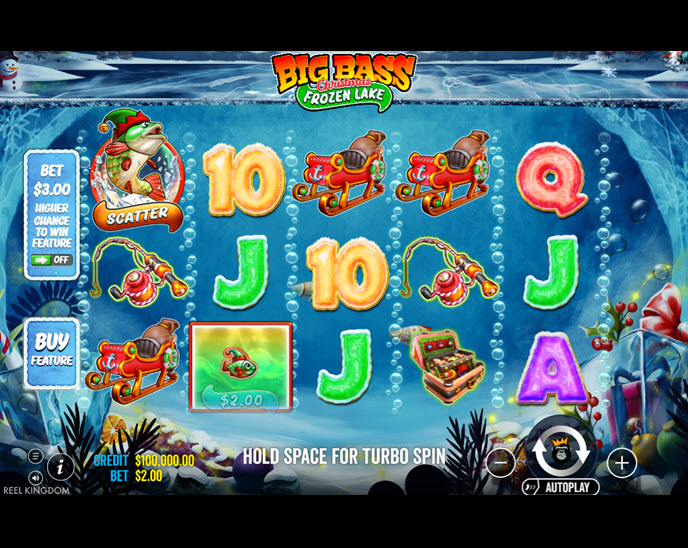 Big Bass Christmas Frozen Lake