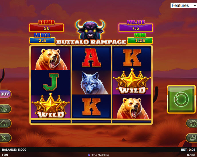 Buffalo Rampage Hold & Hit 3x3