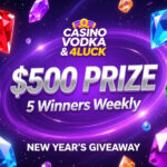Навагодняя серыя розыгрышаў на 160 000 рублёў ад Vodka Bet Casino для ўдзельнікаў 4LUCK