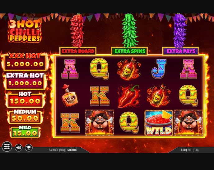 3 Hot Chilli Peppers Extra