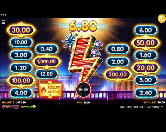 Lightning Fortunes Cashpots - Tap n Cash