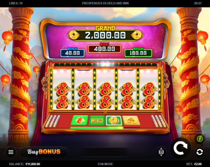 Prosperous 8s Hold and Win