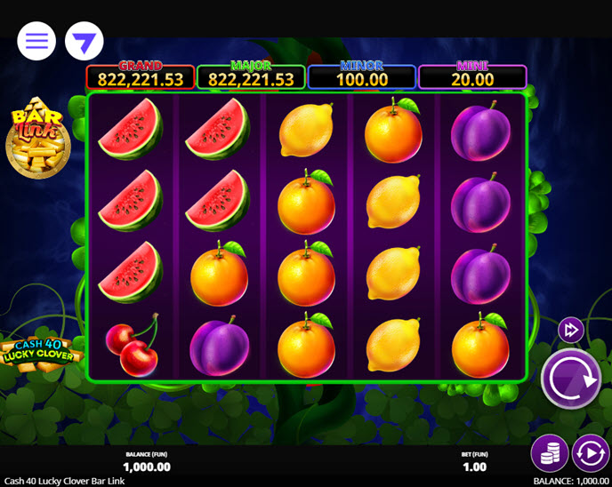 Cash 40 Lucky Clover Bar Link
