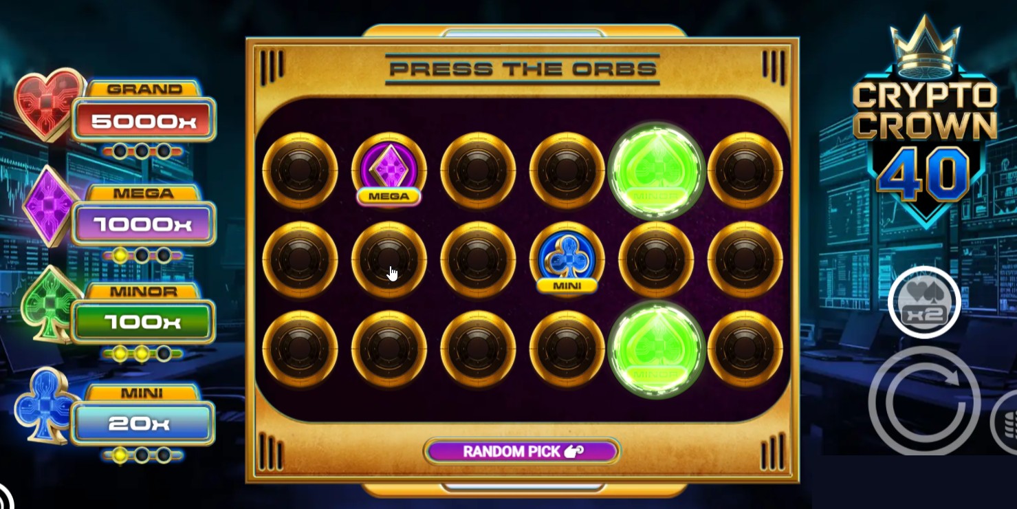 Асаблівасці слота Crypto Crown 40