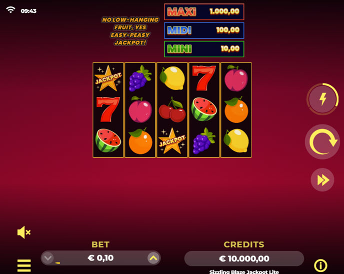 Sizzling Blaze Jackpot Lite