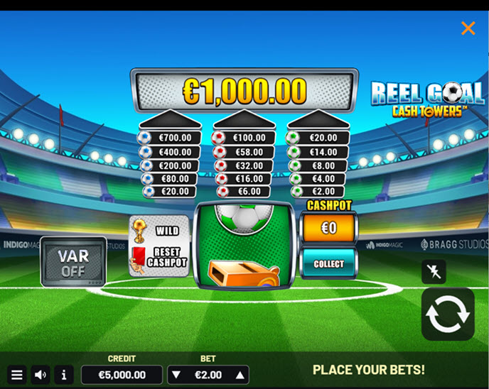 Reel Goal Cash Towers