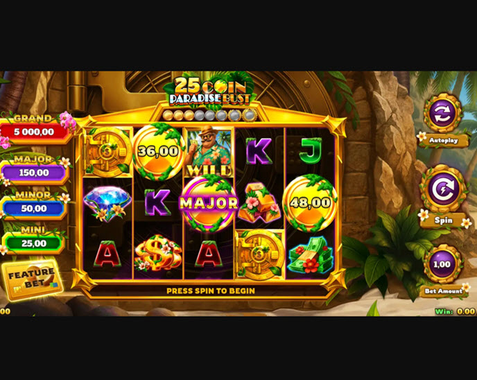 25 Coin Paradise Bust
