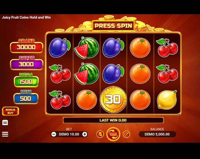 Juicy Fruit Coins Hold and Win